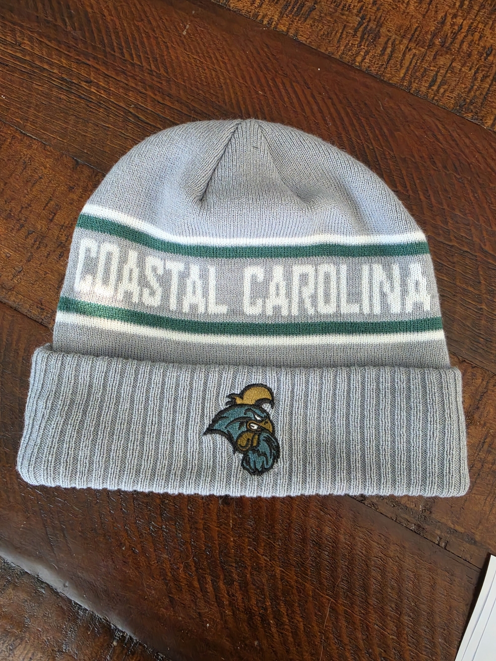 Captivating Coastal Carolina University Chanticleers Cuffed Beanie Gray & Green